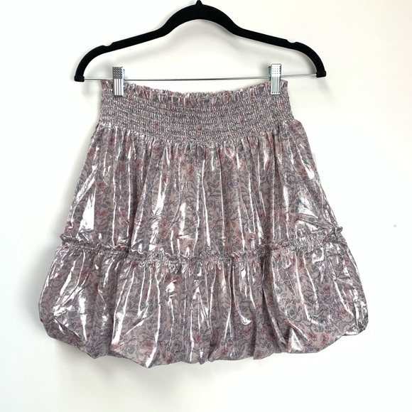 NWT Free People In a Bubble Satin Mini Skirt - Picture 5 of 9